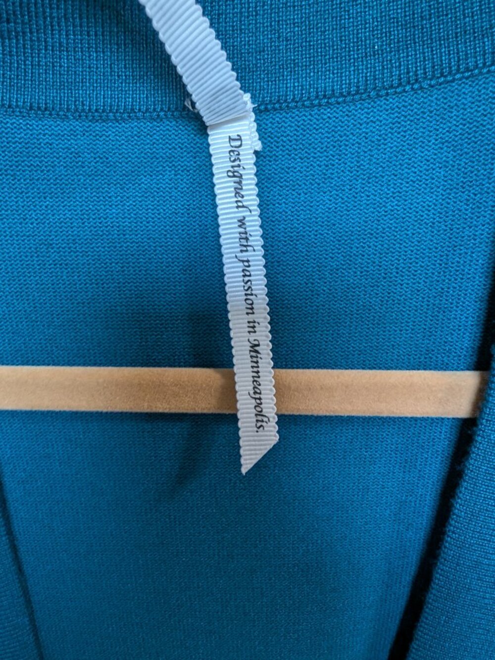 TEAL Open Front Cardigan Leo&Nicole Sz PL 3/4 Sleeve - Picture 4 of 7